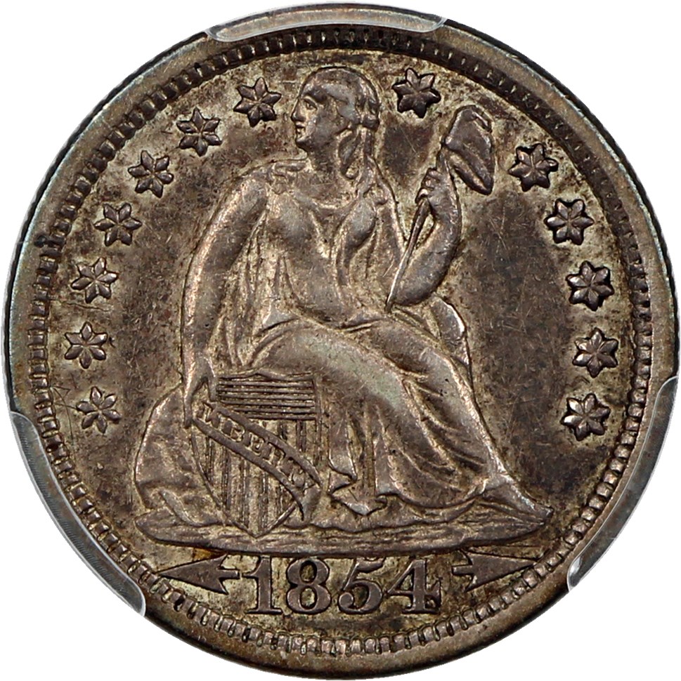 image for: 1854-O 10c PCGS/CAC XF45 (Arrows)