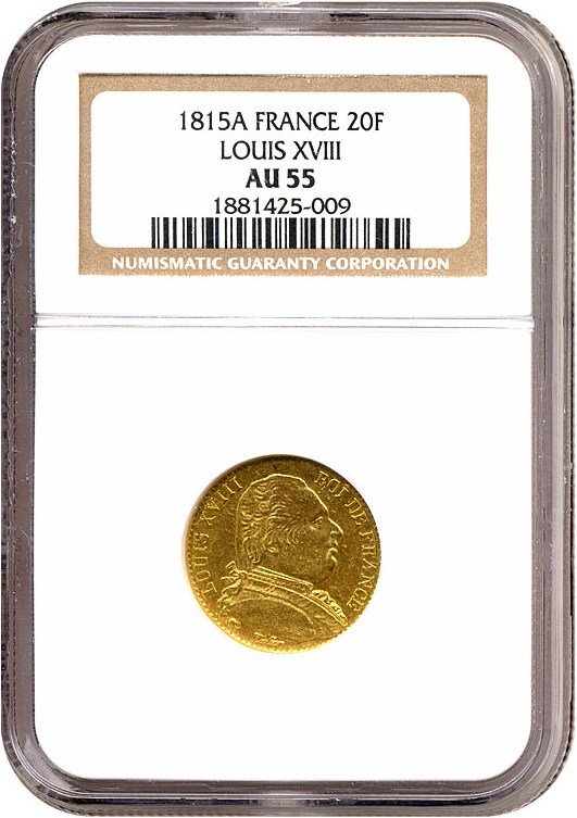 1815-A G20 Fr Louis XVIII MS