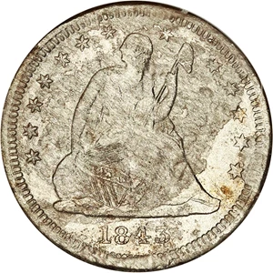 image for: SS New York: 1843-O 25c NGC Shipwreck Effect