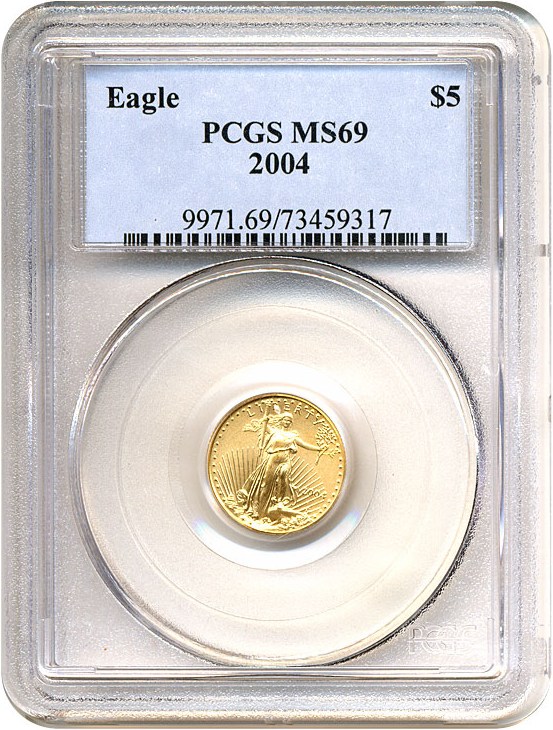 image for: 2004 $5 Gold Eagle PCGS MS69 