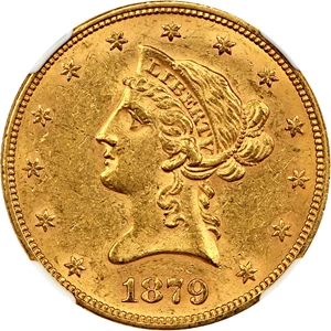 image for: 1879/9 $10 NGC AU58 (VP-001)