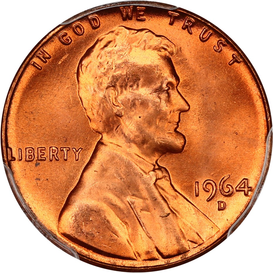 image for: 1964-D 1c PCGS MS66 RD