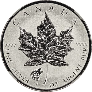 image for: 2016 Maple Leaf $5 NGC Proof 70 (Wolf Privy Reverse Proof, Early Releases)
