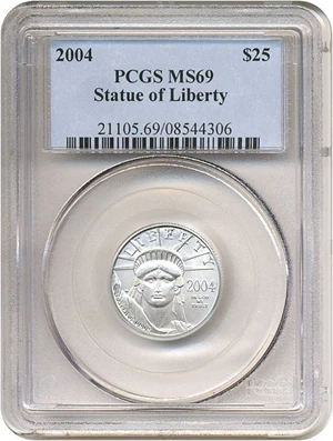 image for: 2004 $25 Platinum Eagle PCGS MS69