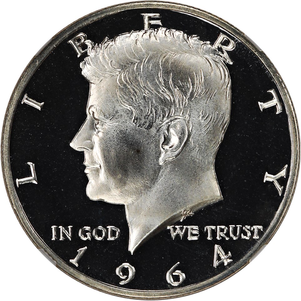 image for: 1964 50c NGC Proof 67 UCAM (Accented Hair)