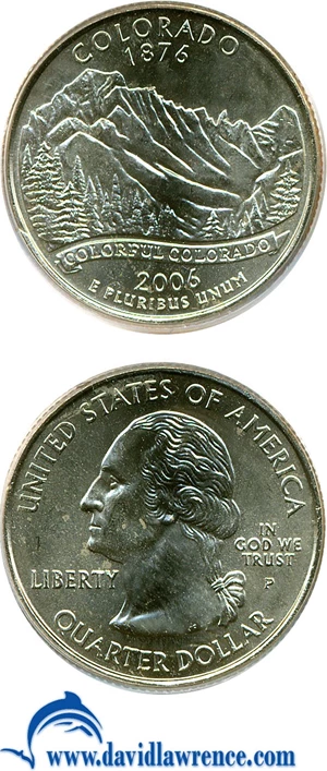 image for: 2006-P 25c Colorado PCGS MS64