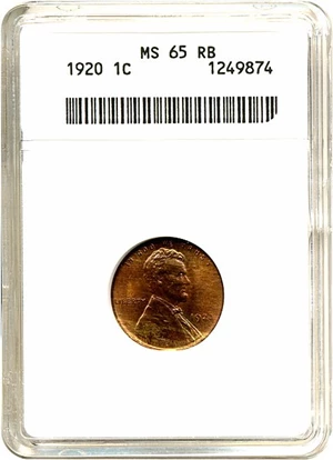 image for: 1920 1c ANACS MS65 RB
