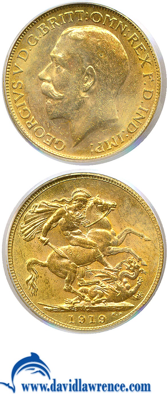 image for: Canada: 1919-C Sov  PCGS MS63   