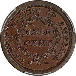 image for: 1841 1/2c PCGS Proof UNC Details (Original, Devices Outlined)