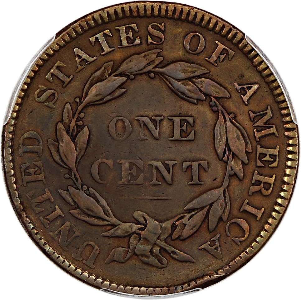 image for: 1835 1c PCGS VF Details (Small 8, Stars, Repaired)