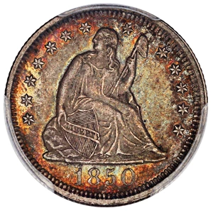 image for: 1850-O 25c PCGS/CAC AU58