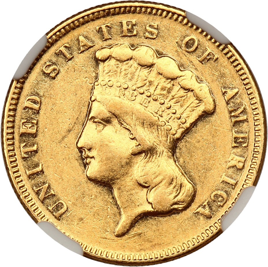 image for: 1873 $3 NGC AU53 (Closed 3)
