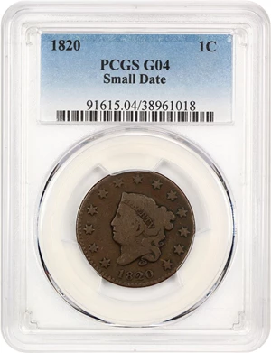 image for: 1820 1c PCGS Good-04 (Small Date)