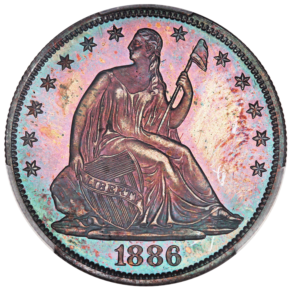 image for: 1886 50c PCGS/CAC Proof 64