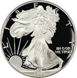 image for: 1995-P Silver Eagle $1 PCGS Proof 68 DCAM