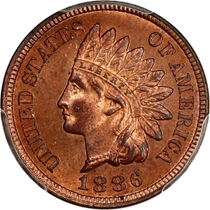 image for: 1886 1c PCGS MS65 RB (Type 2)