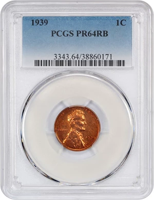 image for: 1939 1c PCGS Proof 64 RB