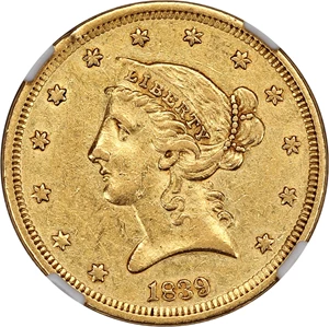 image for: 1839 $5 NGC XF45