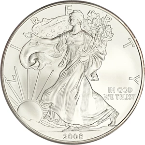 image for: 2008-W Silver Eagle $1 PCGS MS69 (Burnished)