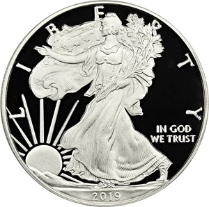 image for: 2019-W Silver Eagle $1 PCGS Proof 69 DCAM