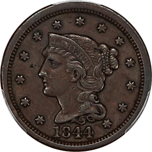 image for: 1844 1c PCGS XF45