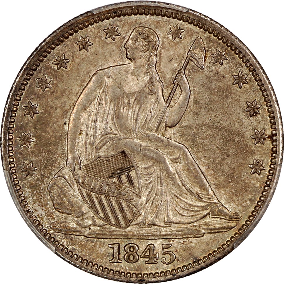image for: 1845 50c PCGS/CAC AU58