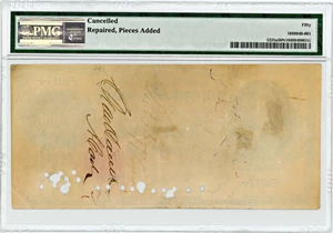 image for: FR. 1225a 1900 $10,000 Gold Certificate PMG About Unc 50 (Cancelled, Repaired, Pieces Added)