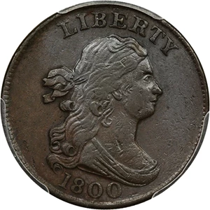image for: 1800 1/2c PCGS Genuine VF Details (Cleaning)