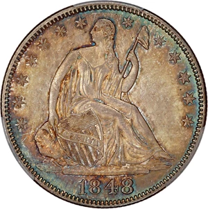 image for: 1848 50c PCGS/CAC MS63