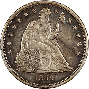 image for: 1859-S $1 PCGS XF45