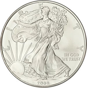 image for: 2008-W Silver Eagle $1 PCGS MS69 (Burnished)