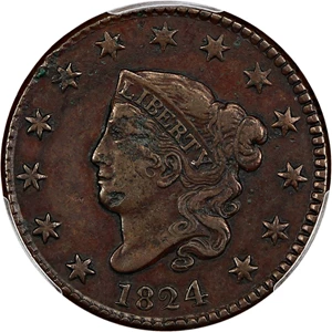 image for: 1824 1c PCGS VF Details (Damage)