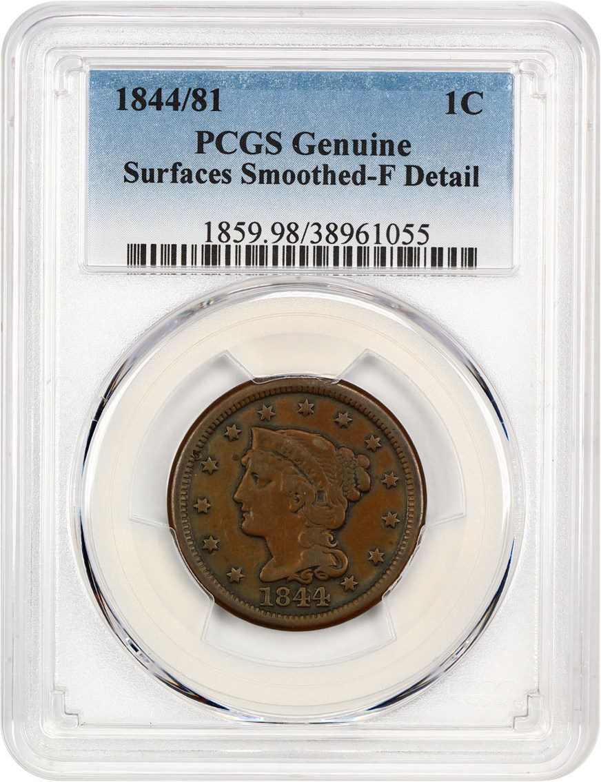 image for: 1844/81 1c PCGS Fine Details (Surfaces Smoothed)
