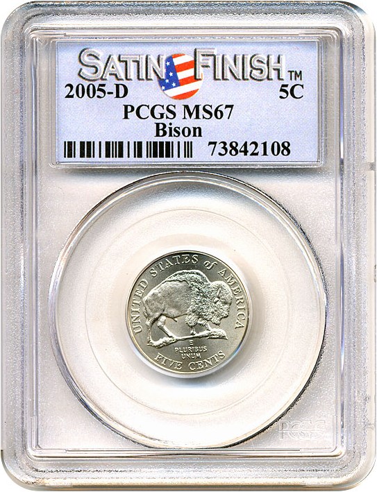 image for: 2005-D 5c Bison - Satin Finish  PCGS MS67 