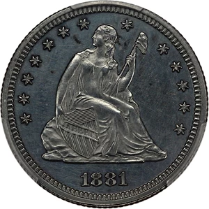 image for: 1881 25c PCGS Proof 61