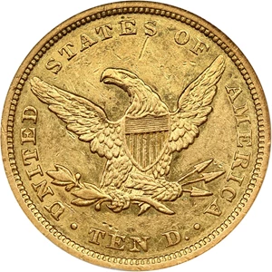 image for: S.S. Republic Shipwreck: 1842 $10 NGC AU53 (Large Date)
