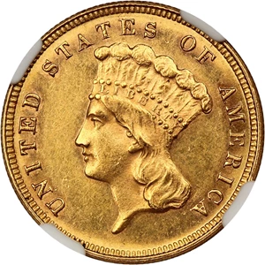 image for: 1882 $3 NGC MS61