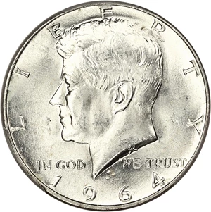 image for: 1964 50c PCGS MS65