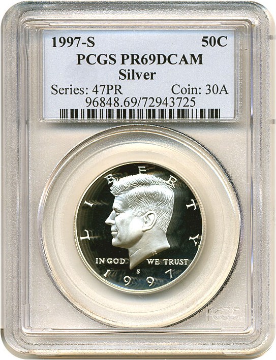 image for: 1997-S 50c Silver PCGS Proof 69 DCameo
