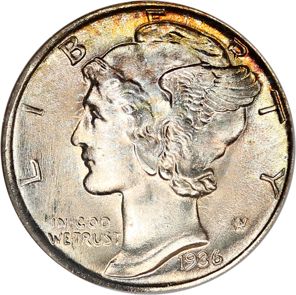 image for: 1936 10c NGC MS67