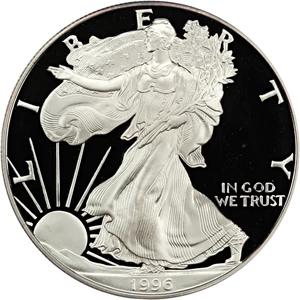 image for: 1996-P Silver Eagle $1 PCGS Proof 69 DCAM