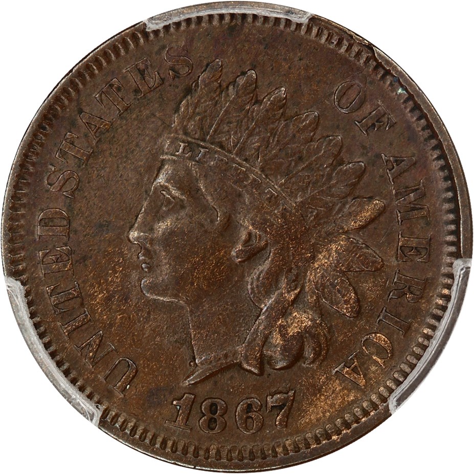 image for: 1867/67 1c PCGS XF45 (RPD, FS-301, S-1 (008))