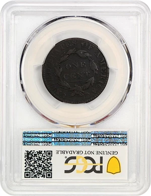 image for: 1820 1c PCGS Fine Details (Small Date, Environmental Damge)