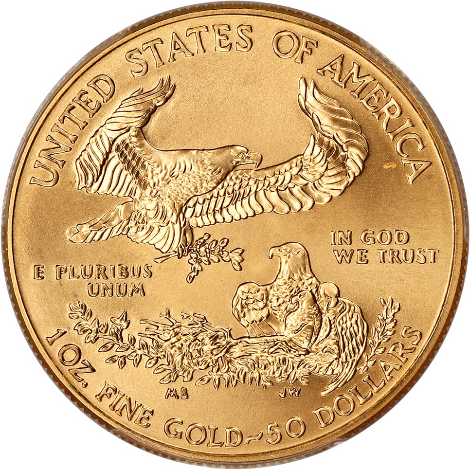 image for: 2017-W Gold Eagle $50 PCGS SP69 (Burnished, Reagan Legacy Series)