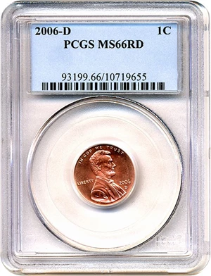 image for: 2006-D 1c PCGS MS66 RD