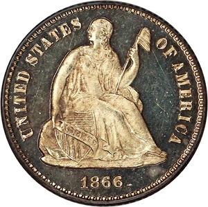image for: 1866 H10C PCGS Proof 65 DCAM