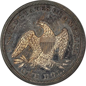 image for: 1859 $1 PCGS Proof 62