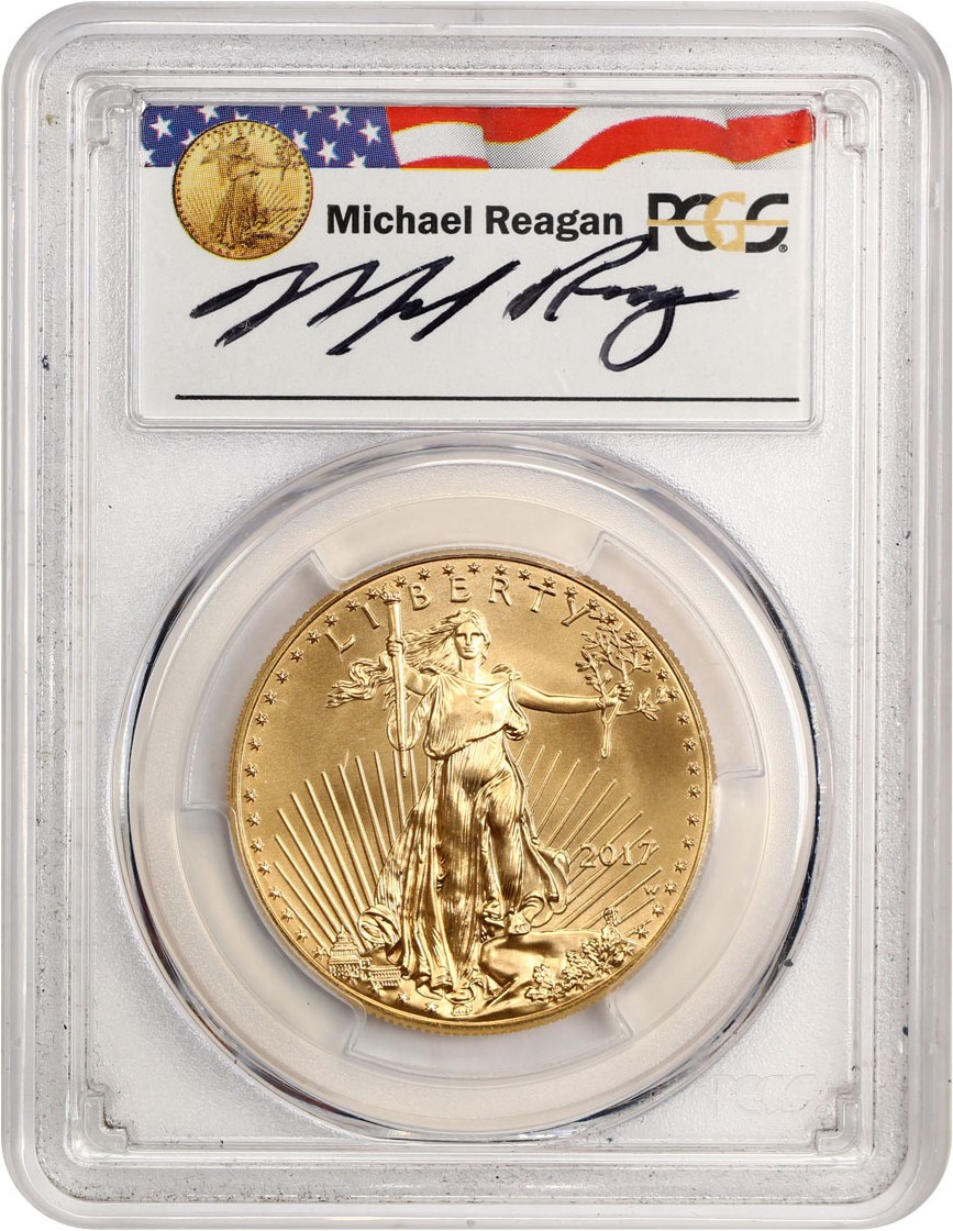 image for: 2017-W Gold Eagle $50 PCGS SP69 (Burnished, Reagan Legacy Series)