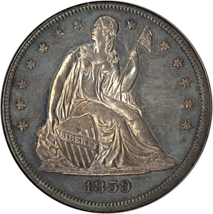 image for: 1859 $1 PCGS Proof 62