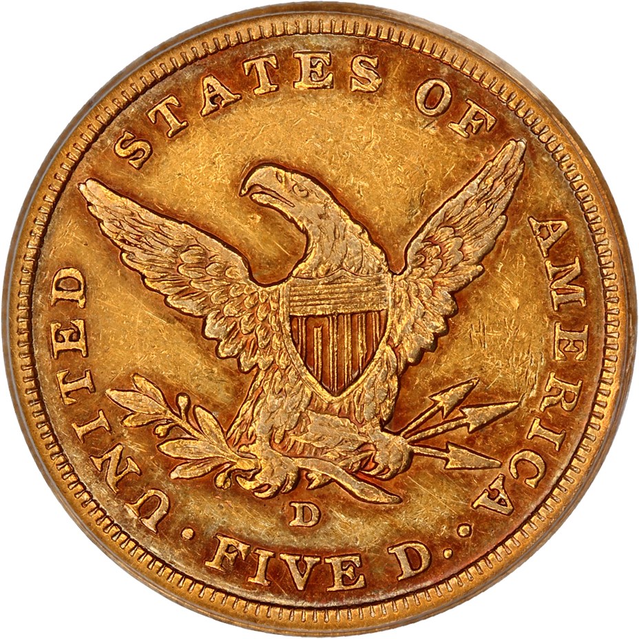 image for: 1841-D $5 PCGS XF40 (Small D, OGH)